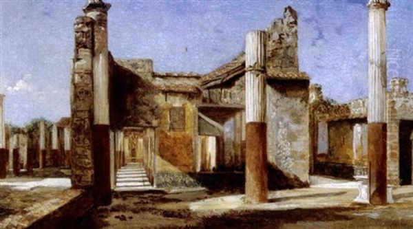 House, Pompeii Oil Painting by William Parrott