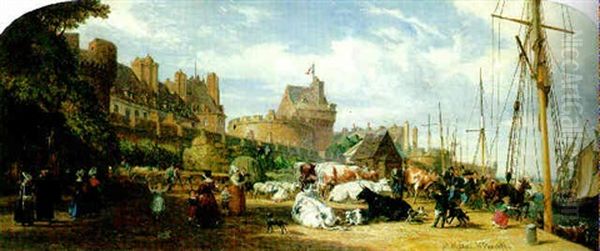 St. Malo Oil Painting by William Parrott