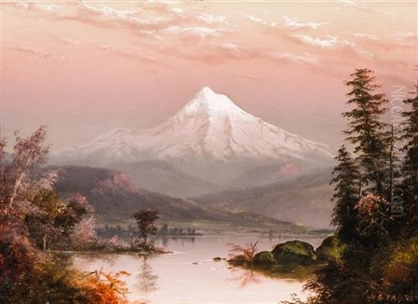 Mount Hood, Sunset Oil Painting by William Samuel Parrott