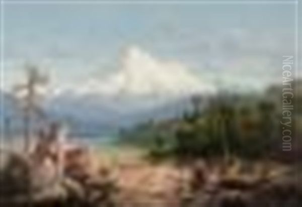 Mount Shasta Oil Painting by William Samuel Parrott