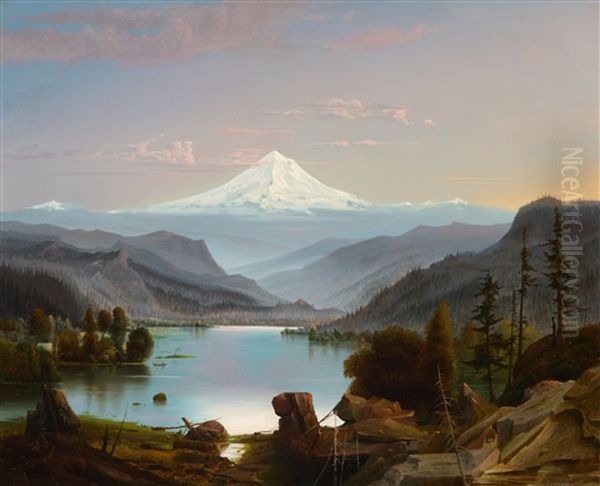 Mt. Hood, Northwest Coast Oil Painting by William Samuel Parrott