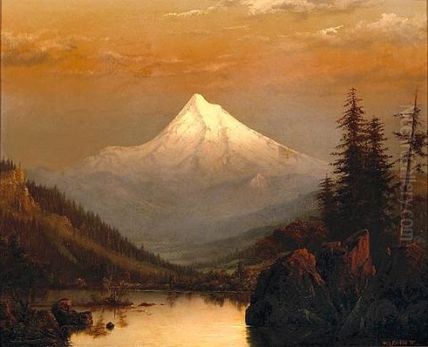 A View Of Mount Hood Oil Painting by William Samuel Parrott