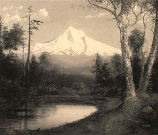 Mt. Hood Oil Painting by William Samuel Parrott