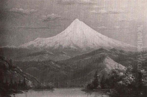 Mt. Hood At Sunset Oil Painting by William Samuel Parrott