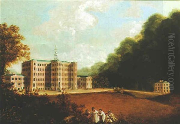 View Of Mellor Mill, Manchester Oil Painting by Joseph Parry