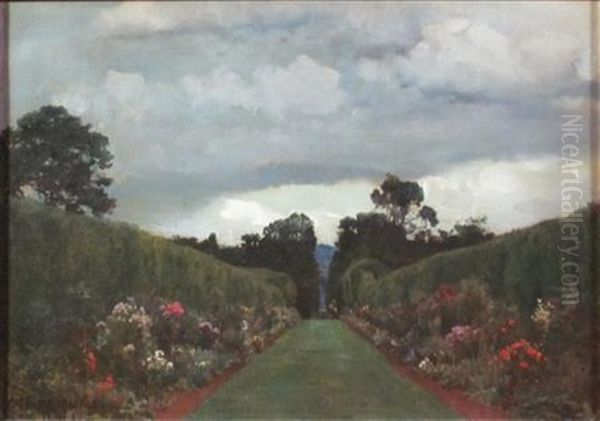 The Garden Path Oil Painting by Alfred William Parsons