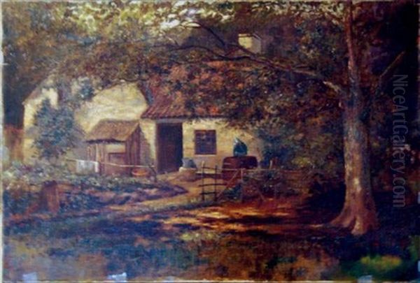 Devant La Chaumiere Oil Painting by Alfred William Parsons