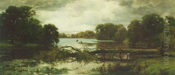 Fallen Oil Painting by Alfred William Parsons