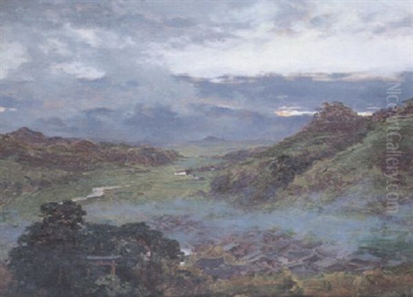 The Vale Of Yamato, Japan Oil Painting by Alfred William Parsons