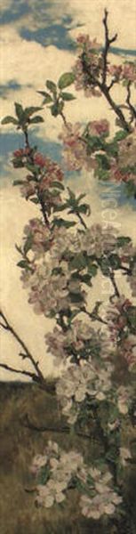 Apple Blossom Oil Painting by Alfred William Parsons