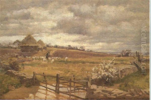 On Cotswold Oil Painting by Alfred William Parsons