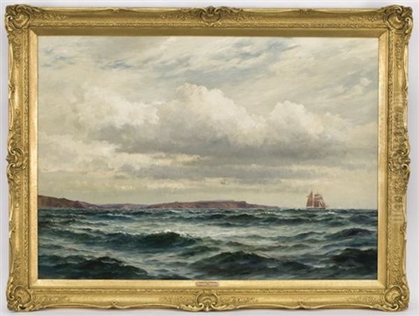 Seascape With Ship In Background Oil Painting by Arthur Wilde Parsons