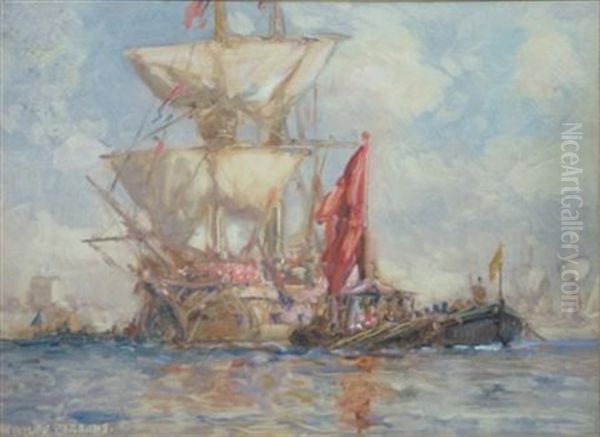 The Royal Barge Oil Painting by Arthur Wilde Parsons