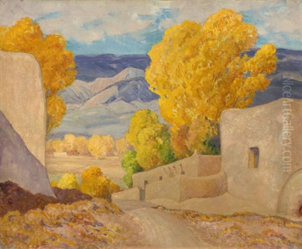 October, Alcalde, New Mexico Oil Painting by Orin Sheldon Parsons