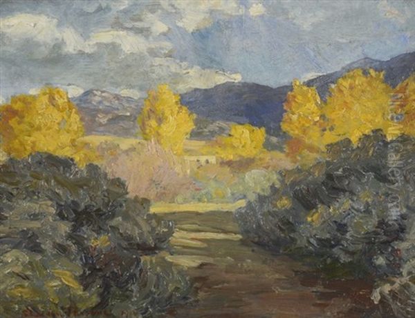 Untitled ,new Mexico Landscape Oil Painting by Sheldon Parsons