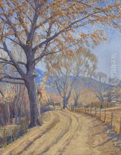 Camino Del Rio, Santa Fe Oil Painting by Sheldon Parsons