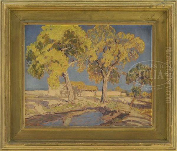 New Mexico Landscape With Adobe Oil Painting by Sheldon Parsons