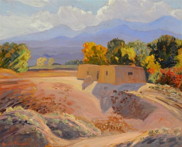 Autunm Afternoon, Velarde, Nm Oil Painting by Sheldon Parsons