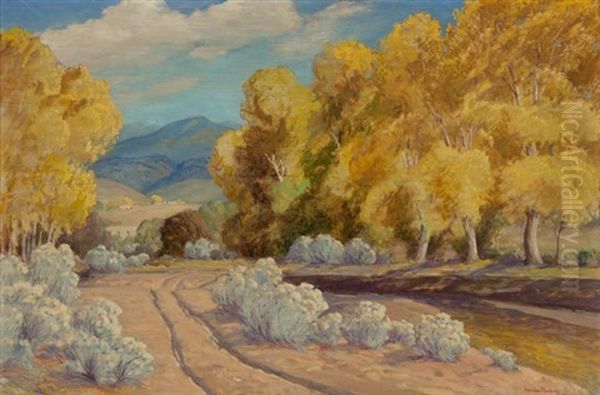 Autumn In New Mexico Oil Painting by Sheldon Parsons