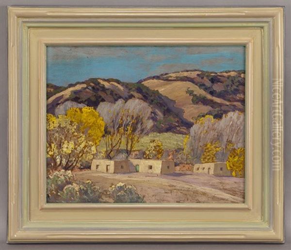 October, Tesuque Oil Painting by Sheldon Parsons