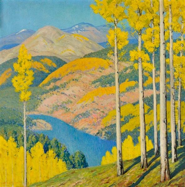 Fall New Mexico Landscape Oil Painting by Sheldon Parsons