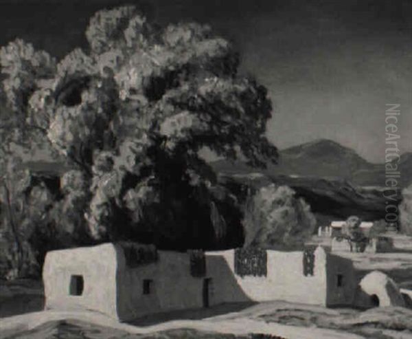 Alcalde-new Mexico Oil Painting by Sheldon Parsons