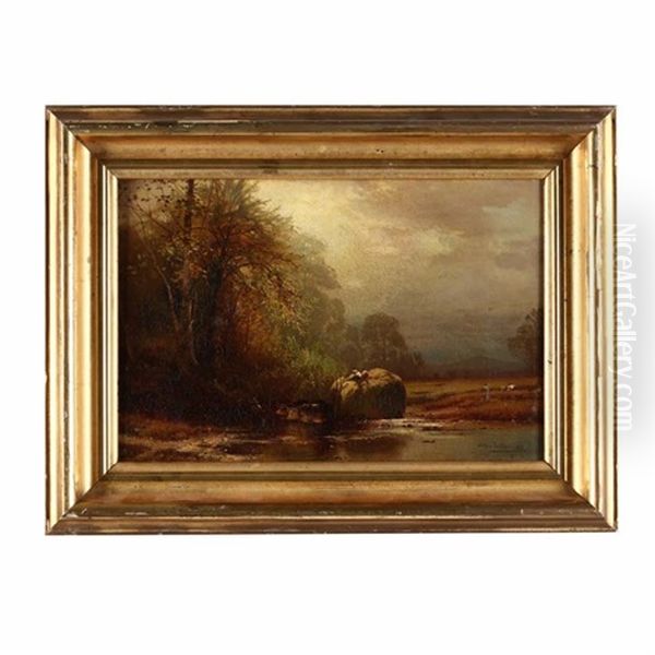 He Hay Wain Oil Painting by Arthur Parton