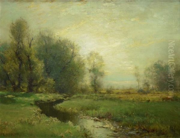 Stream In A Meadow by Arthur Parton