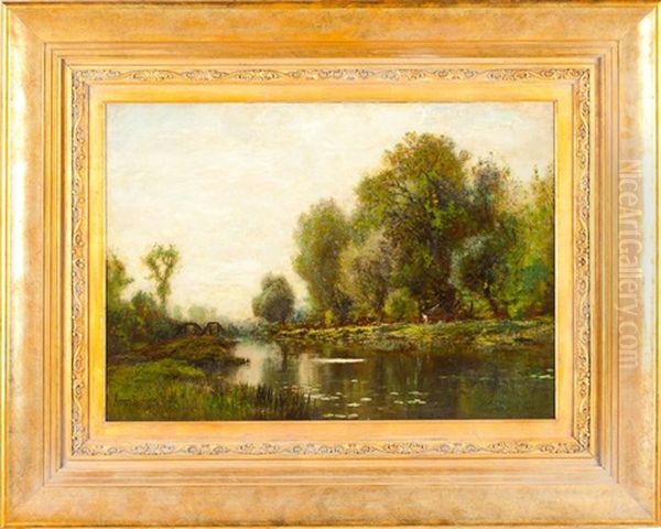 Summer Landscape Oil Painting by Arthur Parton