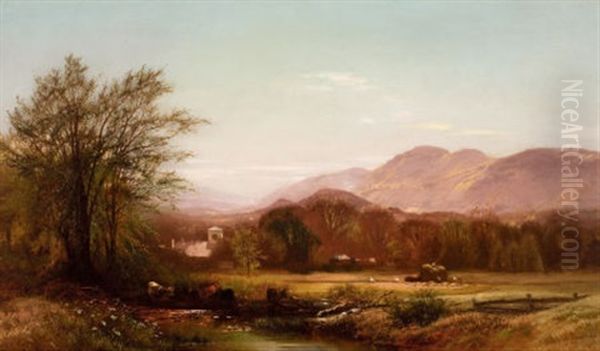 Berkshire Landscape (+ Berkshire Landscape; Pair) Oil Painting by Arthur Parton