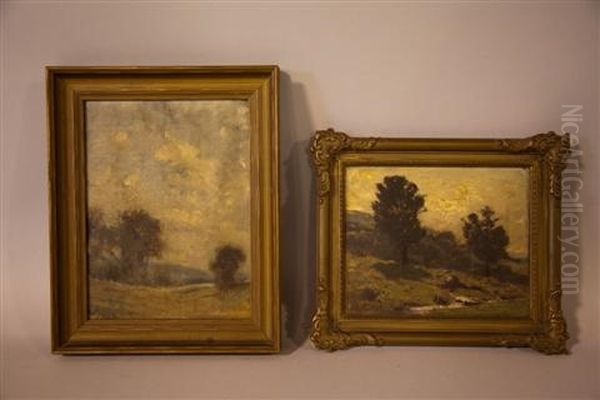 Two Landscape Paintings Oil Painting by Arthur Parton