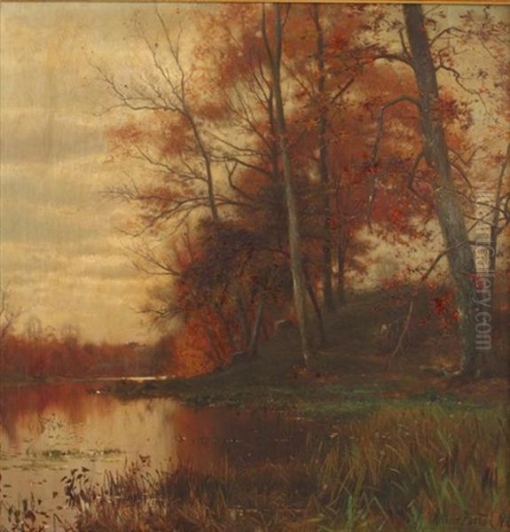 Fall Landscape Oil Painting by Arthur Parton