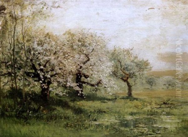 Blossom Time Oil Painting by Arthur Parton