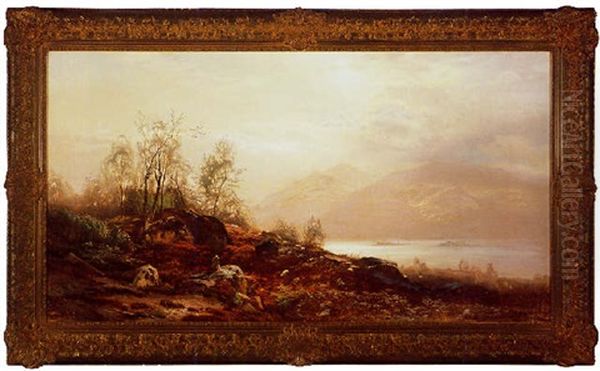 On The Banks Of The Hudson River Oil Painting by Arthur Parton