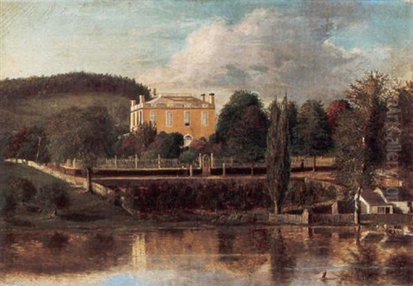 A View Of The Gantley House And Grounds Oil Painting by Arthur Parton