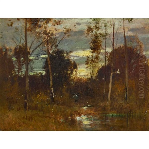 Forest Landscape Oil Painting by Ernest Parton