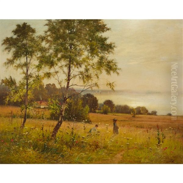 Springtime Oil Painting by Ernest Parton