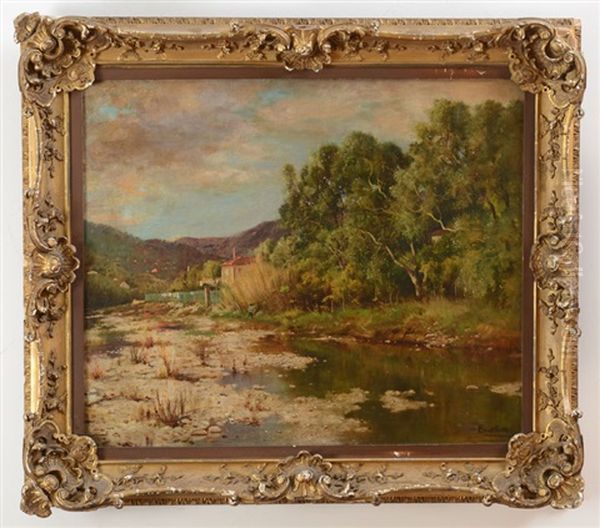 House By The Lake Oil Painting by Ernest Parton