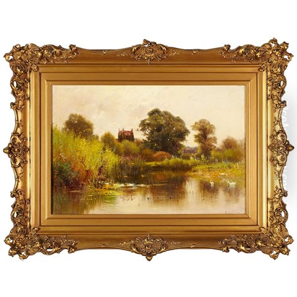 At Wargrave, Berks, England Oil Painting by Ernest Parton