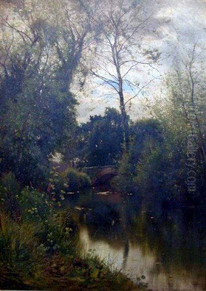 The Pool Oil Painting by Ernest Parton