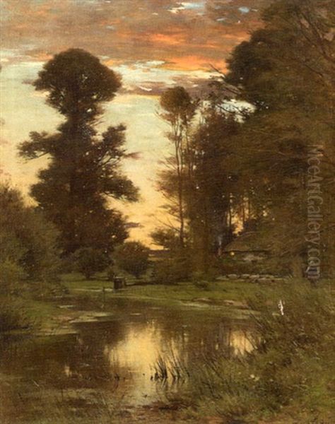 The Evening Light Oil Painting by Ernest Parton