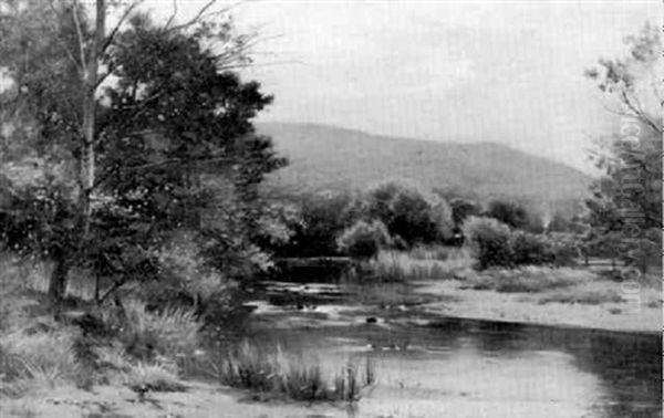 On The Llugwy, N. Wales Oil Painting by Ernest Parton