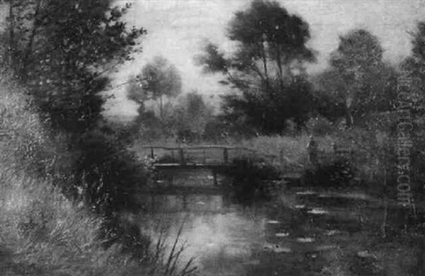 On The Kennet, Berkshire Oil Painting by Ernest Parton