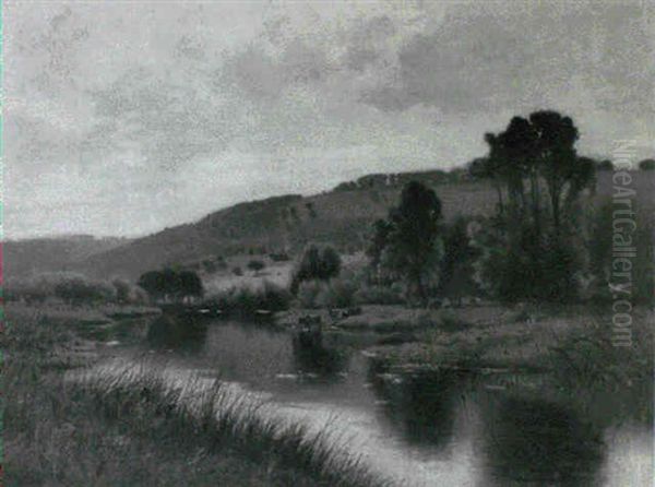 Streatley Hill On The Thames Oil Painting by Ernest Parton