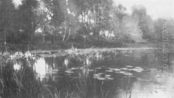 The Pool In The Woods Oil Painting by Ernest Parton