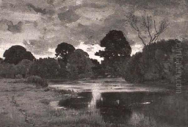 Quiet Pond Oil Painting by Ernest Parton