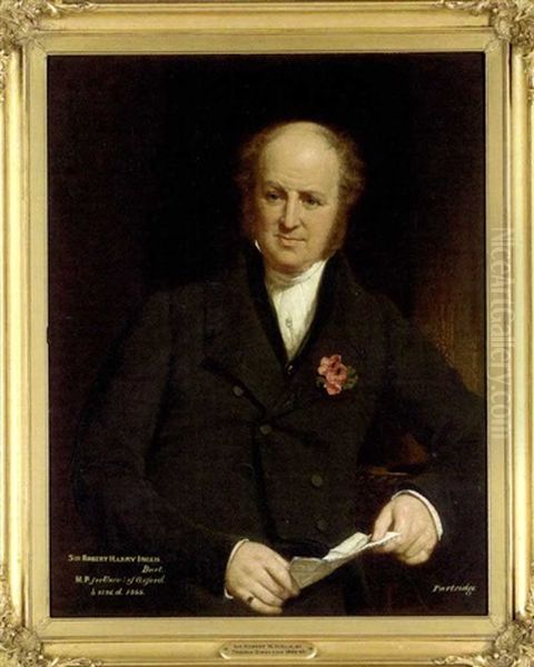 Portrait Of Sir Robert Harry Inglis, Of Milson Bryan, Bedford Oil Painting by John Partridge