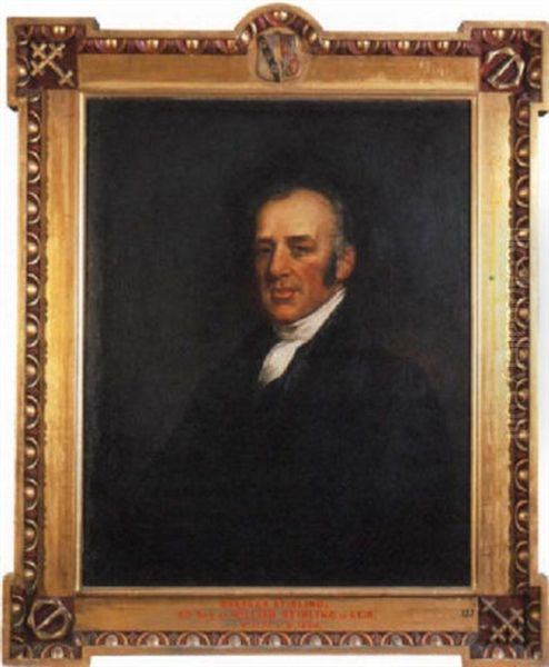 Portrait Of Charles Stirling, 4th Son Of William Stirling Of Keir, In A Dark Grey Coat And White Stock Oil Painting by John Partridge