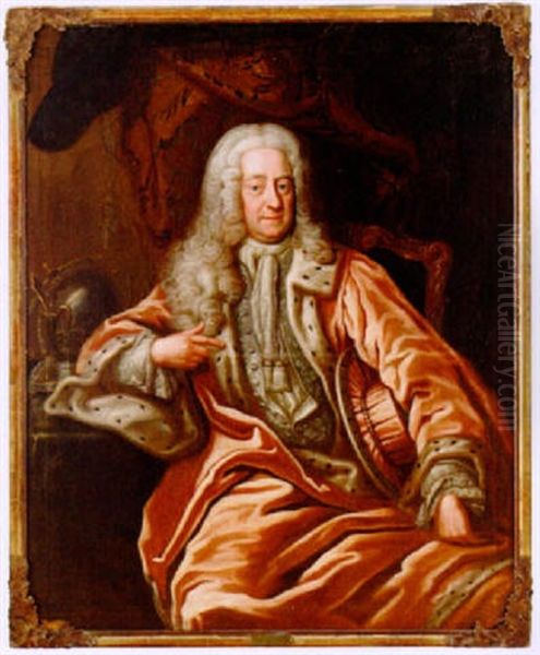 Riksradet Johan Gyllenborg Oil Painting by Lorenz Pasch the Elder