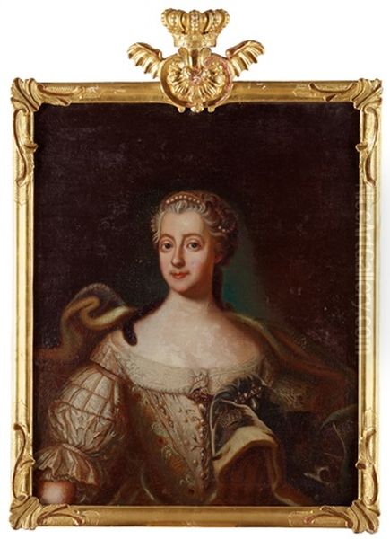 Drottning Lovisa Ulrika (1720-1782) Oil Painting by Lorenz Pasch the Younger